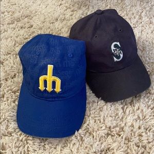 Set of two mariners baseball caps